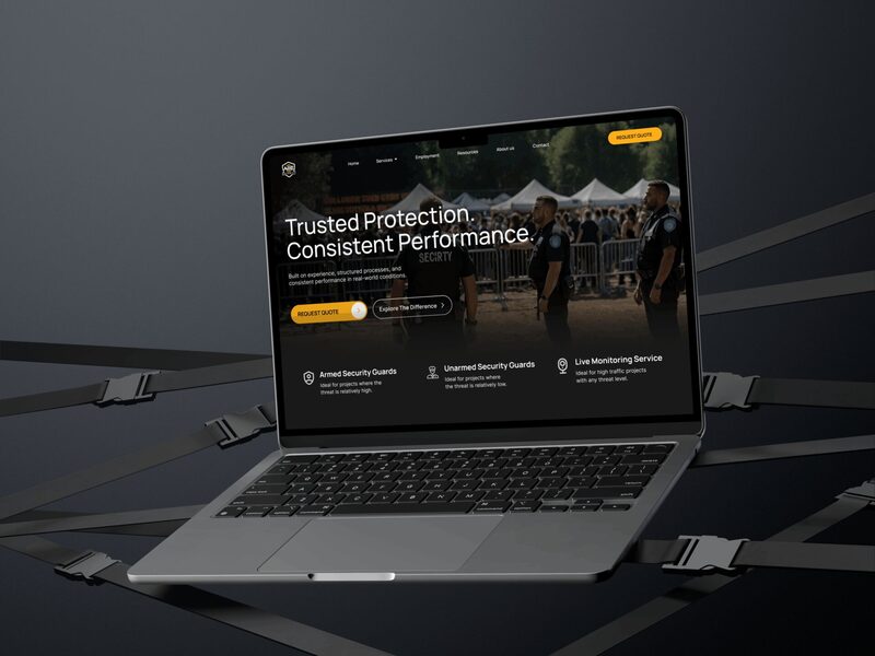 AoE Security — редизайн сайта охранной компании